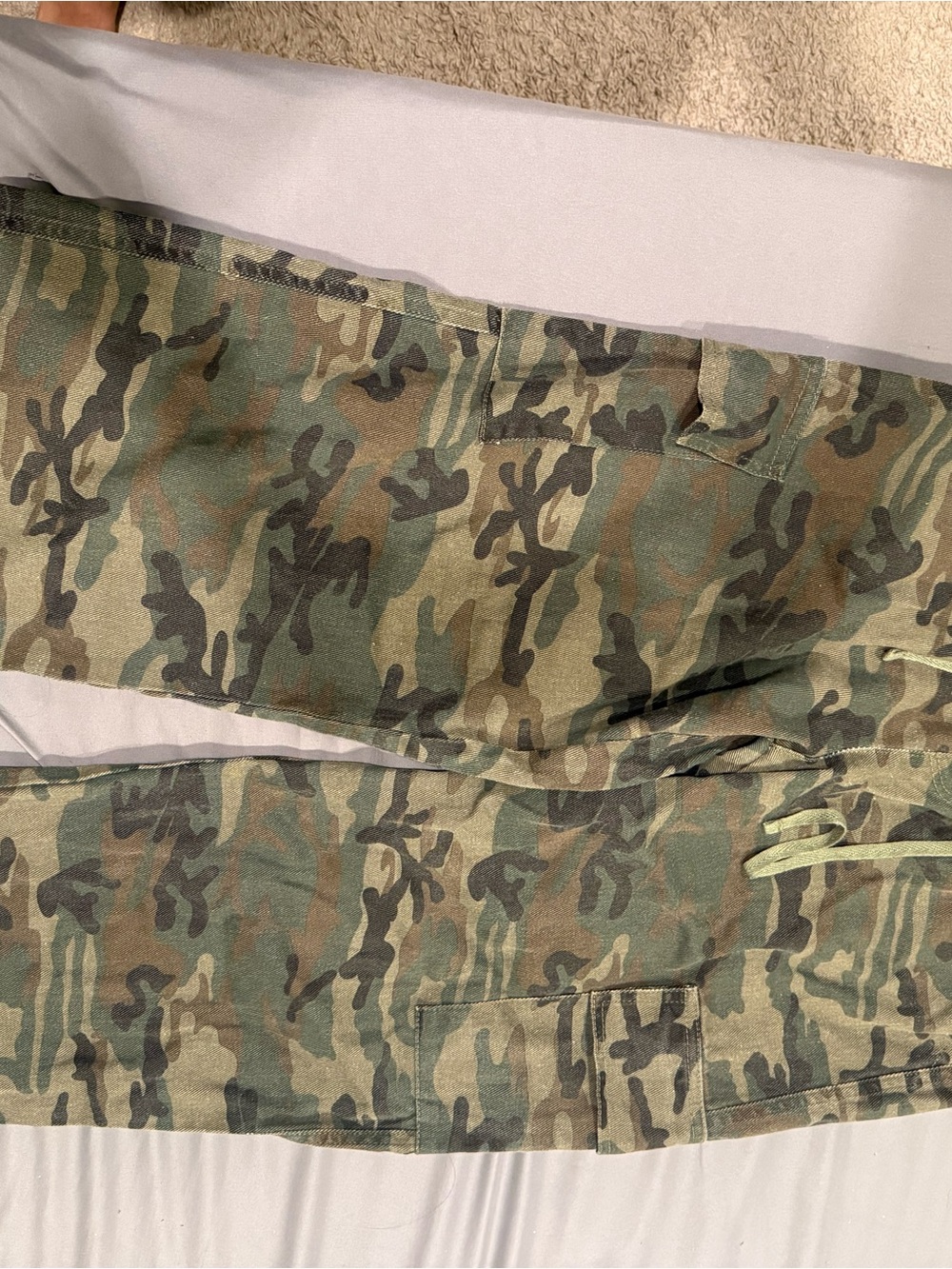 Amazon Women's Flare Wide Leg Jeans - Camouflage Green